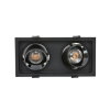 Adurolight® Premium Quality Line LED-Einbauspot, Wells, schwarz, 2x 15 W, 3000 K, flimmerfrei 