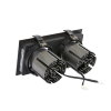 Adurolight® Premium Quality Line LED-Einbauspot, Wells, schwarz, 2x 15 W, 3000 K, flimmerfrei 