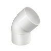 Dyka hwa bocht 45°, pvc, inwendig lijm x verjongd spie, wit, 80 mm 