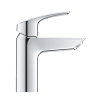 Grohe wastafelmengkraan, serie Eurosmart, hendel, laag model, chroom, 3/8", met ketting 