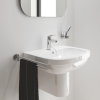 Grohe wastafelmengkraan, serie Eurosmart, hendel, laag model, chroom, 3/8", met ketting 