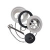 Sanivesk afvoerplug, met pvc afvoerstop, chroom, 1¼" 