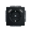 ABB Busch-Jaeger wandcontactdoos, Future linear, inbouw, RA KV, 2x USB-A, mat zwart 