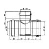 VDL verloop T-stuk 90&deg;, pvc, 3x steek, 10 bar, 200 x 160 x 200 mm 
