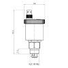 Caleffi Minical automatische ontluchter, met hygroscopisch veiligheidskapje en afsluitklep, ½" 