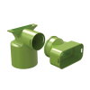 Ubbink Air Excellent ventieladapter 90°, type AE55sc, groen, Ø 125 x 60 x 130 mm 