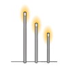 Lightpro led tuinlamp, type Erba, verpakking à 3 stuks 