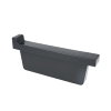 Rawinso eindstuk voor bakgoot, pp, links, antraciet, 120 mm 
