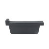 Rawinso eindstuk voor bakgoot, pp, links, antraciet, 120 mm 