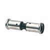 Henco koppeling, pvdf, rvs, 2x pers, type 15PK, epdm, 16 bar, 16 mm 