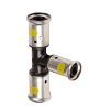 Henco verloop T-stuk 90°, gas, pvdf, rvs, 3x pers, type 10PKG, hnbr, 16 bar, 20 x 16 x 20 mm 