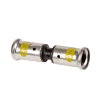 Henco koppeling, gas, pvdf, rvs, 2x pers, type 15PKG, hnbr, 10 bar, 16 mm 