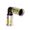 Henco knie 90°, gas, pvdf, rvs, 2x pers, type 1PKG, hnbr, 10 bar, 26 mm