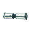 Henco koppeling, pvdf, rvs, 2x pers, type 15PK, epdm, 10 bar, 50 mm 