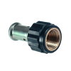 Henco schroef koppeling, pvdf, rvs, pers x binnendraad, type 18PK, epdm, 10 bar, 40 mm x 1¼" 