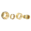 Henco overgangs koppeling, messing, knel x binnendraad, type 13-VH, epdm, 10 bar, 26 x 22 (cu)mm,2st 