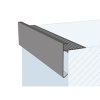 Roval daktrim, type Standaard, aluminium, l = 2,5 m, 60 x 45 mm, zwart, RAL 9005 