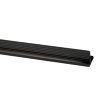 Roval daktrim, type Standaard, aluminium, l = 2,5 m, 60 x 45 mm, zwart, RAL 9005 