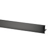 Roval daktrim, type Standaard, aluminium, l = 2,5 m, 60 x 45 mm, zwart, RAL 9005 