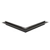 Roval binnenhoek voor daktrim, type Standaard, aluminium, 60x45 mm, 500x500 mm, zwart, RAL 9005 