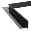 Roval binnenhoek voor daktrim, type Standaard, aluminium, 60x45 mm, 500x500 mm, zwart, RAL 9005 