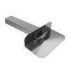 Kiezelbak, 90°, aluminium, gesloten zijuitloop, 60 x 80 mm, b = 330 mm 
