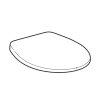 Geberit closetzitting, type 300 Basic, 36,5 x 44 cm, deksel, rvs scharnier, montage onder, wit 