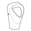 Geberit Renova urinoir, achterinlaat, afvoer achter/onder, 600 x 330 x 300 mm, wit 
