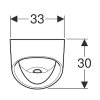 Geberit Renova urinoir, achterinlaat, afvoer achter/onder, 600 x 330 x 300 mm, wit 