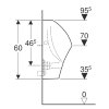 Geberit Renova urinoir, achterinlaat, afvoer achter/onder, 600 x 330 x 300 mm, wit 