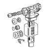 Geberit 380 vlotterkraan, nippel van messing, 3/8" en ½" 