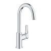 Grohe wastafelmengkraan, serie Eurosmart, hendel, hoog model, chroom, 3/8", incl. klikwaste 