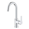 Grohe wastafelmengkraan, serie Eurosmart, hendel, hoog model, chroom, 3/8", incl. klikwaste 