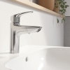 Grohe wastafelmengkraan, serie Eurosmart, hendel, midden model, chroom, 3/8", uittrekbaar