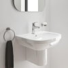 Grohe wastafelmengkraan, serie Eurosmart, hendel, midden model, chroom, 3/8", uittrekbaar