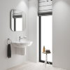 Grohe wastafelmengkraan, serie Eurosmart, hendel, midden model, chroom, 3/8", uittrekbaar