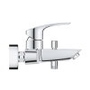 Grohe bad thermostaatkraan, serie Eurosmart, hendel, chroom, onderaansluiting, ½" x 15 cm 