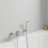 Grohe bad thermostaatkraan, serie Grohtherm 800 Cosmopolitan, 2 draaiknoppen, chroom, oa, ½" x 15 cm 