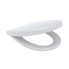 Wisa closetzitting, type D-star 300 S, 36,2 x 44,6 cm, deksel, rvs schar, mont boven, softclose, wit 