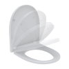 Wisa closetzitting, type D-star 300 S, 36,2 x 44,6 cm, deksel, rvs schar, mont boven, softclose, wit 