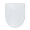 Wisa closetzitting, type D-star 300 S, 36,2 x 44,6 cm, deksel, rvs schar, mont boven, softclose, wit 