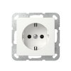 Gira wandcontactdoos, system 55, inbouw, randaarde, safety plus, wit 