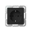 Gira wandcontactdoos, Systeem 55, met RA, safety plus, zwart 