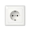 Gira wandcontactdoos, Standaard 55, met RA, met volle afdekplaat, enkel, wit 
