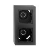 Gira opbouwbak, compleet met afdekraam en adapter K/P25, E2, 2-voudig, zwart 
