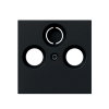 Gira afdekplaat, voor coax antennecontactdoos, system 55, zwart 