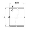 Wavin afvoerbuis met gladde einden, pvc, grijs, RAL 7037, KOMO, SN4, l = 4 m, 40 x 3,0 mm 