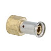 Henco schroefkoppeling, messing, rvs, pers x binnendraad, type 18P, epdm, 16 bar, 16 mm x &frac12;" 