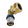 Bonfix Alu-pers overgangs knie 90°, pers x knel, Kiwa, 20 x 22 mm 