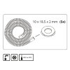 De Beer tpe ring, met lip, voor doucheslang, 10 x 18 x 2 mm, ½", verpakking à 5 stuks 